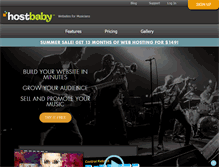 Tablet Screenshot of hostbaby.com